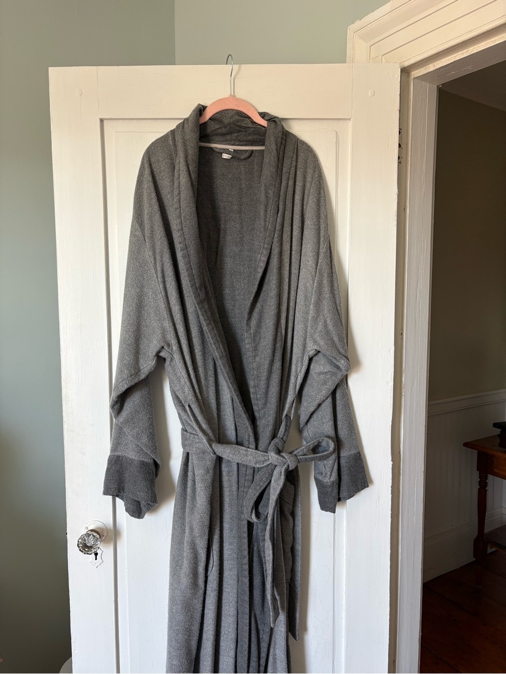 Pottery Barn Grey Shawl Unisex Robe XXL